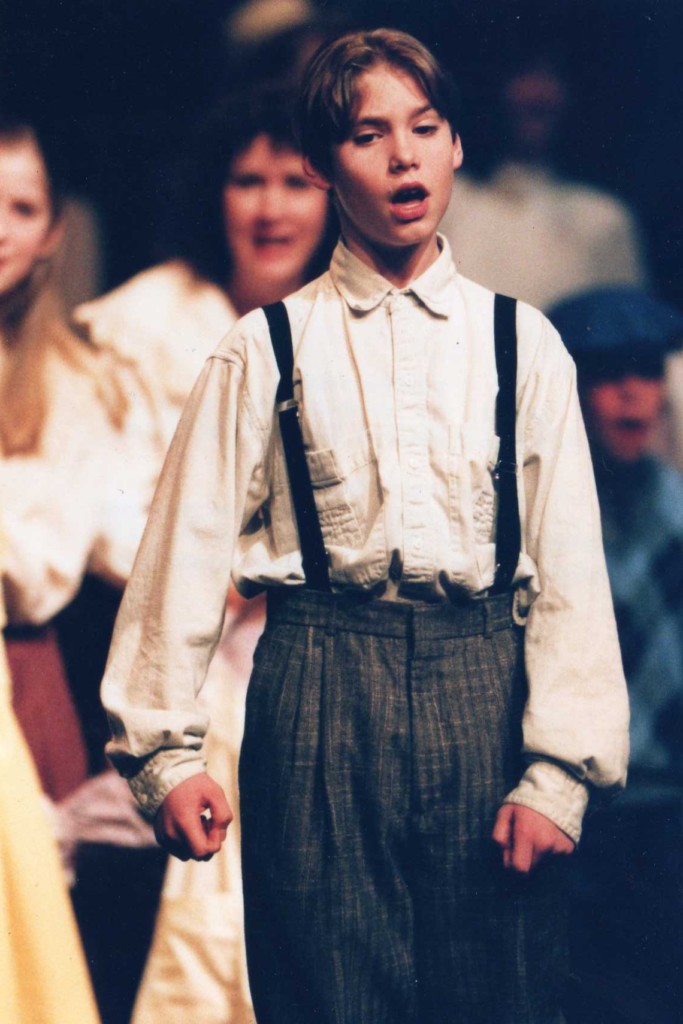 {Brendan Bailey as Winthrop in The Music Man, 1997; photo Andrew Leong}